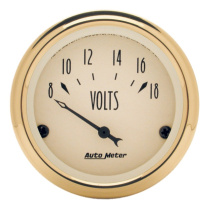 Voltmätare 52mm 18V (Elektrisk) GOLDEN OLDIES